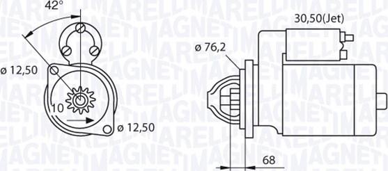 Magneti Marelli 063521250480 - Käynnistinmoottori inparts.fi