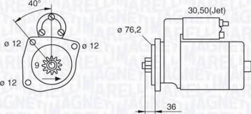 Magneti Marelli 063521250350 - Käynnistinmoottori inparts.fi