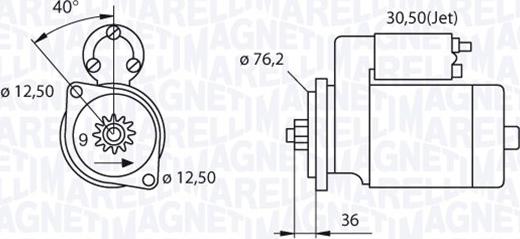 Magneti Marelli 063521210280 - Käynnistinmoottori inparts.fi