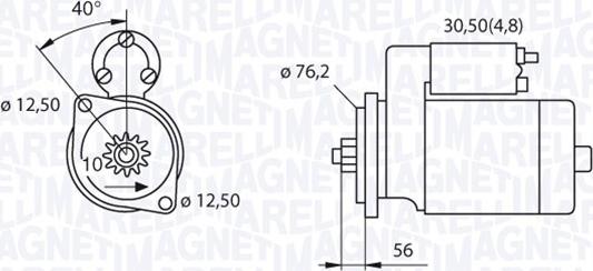 Magneti Marelli 063521230180 - Käynnistinmoottori inparts.fi