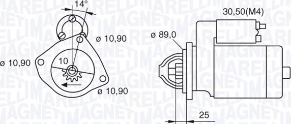 Magneti Marelli 063523680820 - Käynnistinmoottori inparts.fi