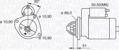 Magneti Marelli 063523683090 - Käynnistinmoottori inparts.fi