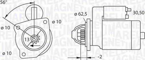 Magneti Marelli 063523624010 - Käynnistinmoottori inparts.fi