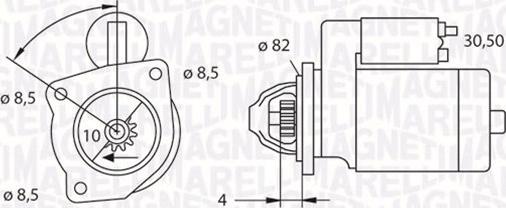 Magneti Marelli 063523625010 - Käynnistinmoottori inparts.fi