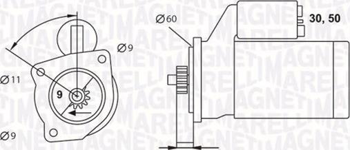 Magneti Marelli 063523628010 - Käynnistinmoottori inparts.fi