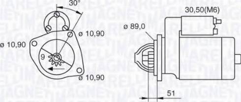 Magneti Marelli 063523673030 - Käynnistinmoottori inparts.fi