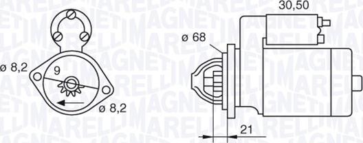 Magneti Marelli 063522604010 - Käynnistinmoottori inparts.fi