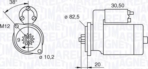 Magneti Marelli 063522601010 - Käynnistinmoottori inparts.fi