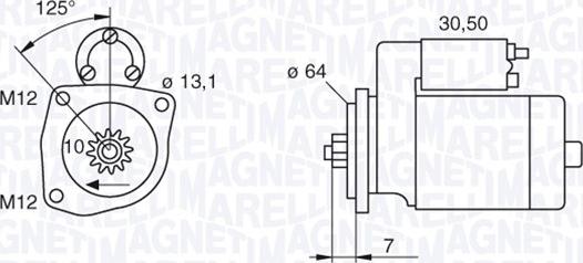 Magneti Marelli 063522615010 - Käynnistinmoottori inparts.fi