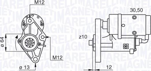 Magneti Marelli 063522616010 - Käynnistinmoottori inparts.fi