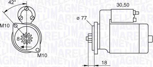 Magneti Marelli 063522626010 - Käynnistinmoottori inparts.fi