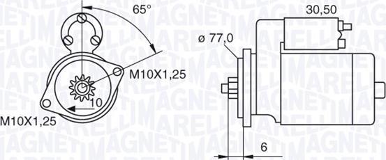 Magneti Marelli 063522623010 - Käynnistinmoottori inparts.fi