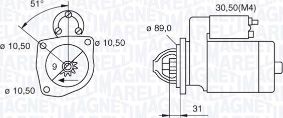 Magneti Marelli 063522300060 - Käynnistinmoottori inparts.fi