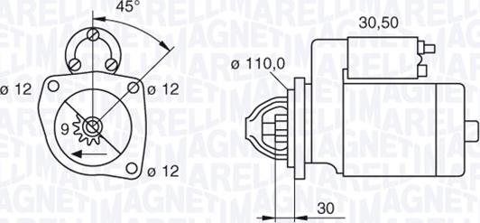 Magneti Marelli 063522310110 - Käynnistinmoottori inparts.fi