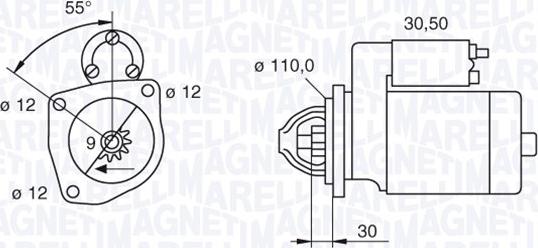 Magneti Marelli 063522235040 - Käynnistinmoottori inparts.fi