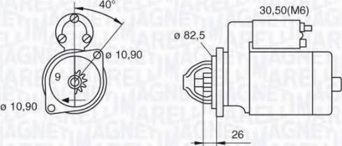 Magneti Marelli 063522230160 - Käynnistinmoottori inparts.fi