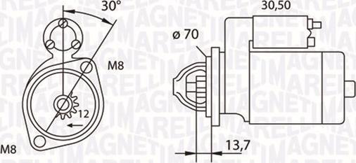 Magneti Marelli 063191007010 - Käynnistinmoottori inparts.fi