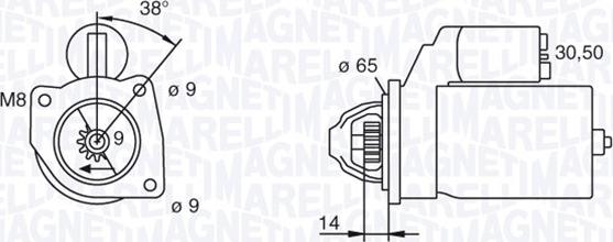 Magneti Marelli 063101015010 - Käynnistinmoottori inparts.fi