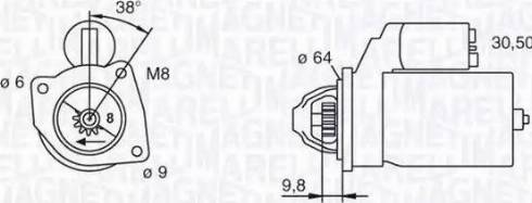 Magneti Marelli 063101018010 - Käynnistinmoottori inparts.fi