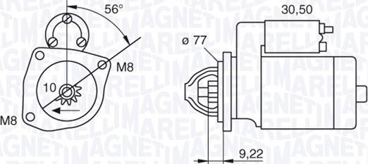 Magneti Marelli 063187001010 - Käynnistinmoottori inparts.fi