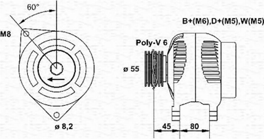 Magneti Marelli 063341343010 - Laturi inparts.fi