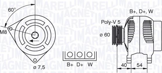 Magneti Marelli 063341730010 - Laturi inparts.fi