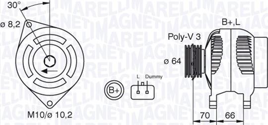 Magneti Marelli 063310506010 - Laturi inparts.fi