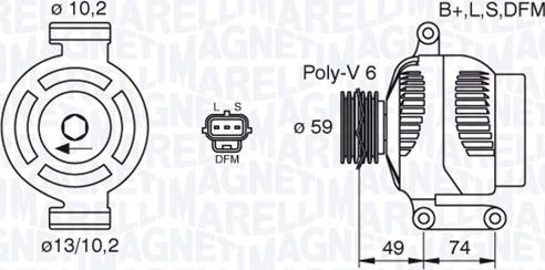 Magneti Marelli 063380005010 - Laturi inparts.fi