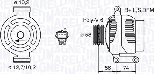 Magneti Marelli 063380006010 - Laturi inparts.fi