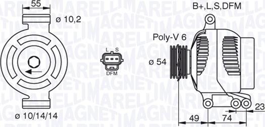 Magneti Marelli 063730012010 - Laturi inparts.fi