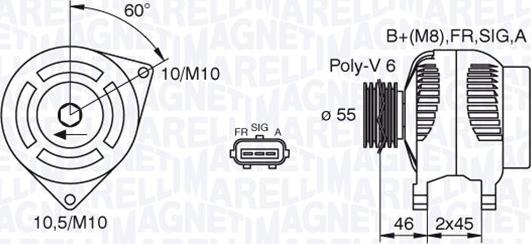 Magneti Marelli 063380002010 - Laturi inparts.fi