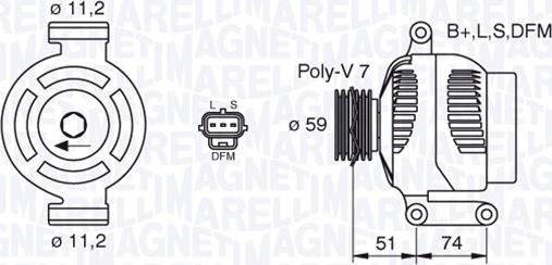 Magneti Marelli 063380007010 - Laturi inparts.fi