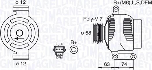 Magneti Marelli 063388502010 - Laturi inparts.fi