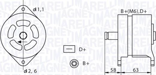 Magneti Marelli 063320049010 - Laturi inparts.fi