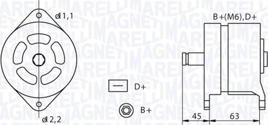 Magneti Marelli 063320060010 - Laturi inparts.fi