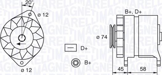 Magneti Marelli 063321409010 - Laturi inparts.fi