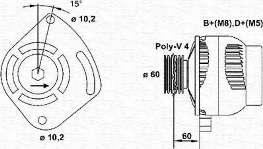 Magneti Marelli 063321605010 - Laturi inparts.fi