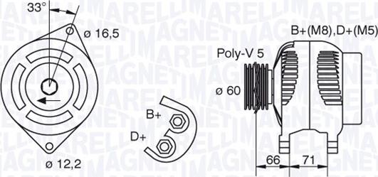 Magneti Marelli 063321606010 - Laturi inparts.fi