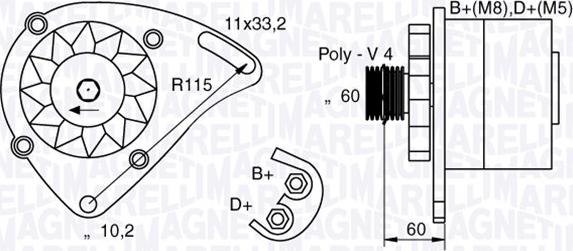 Magneti Marelli 063321600010 - Laturi inparts.fi