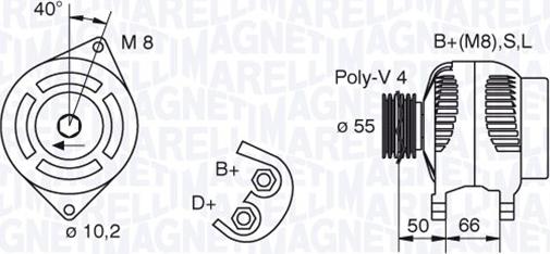 Magneti Marelli 063321607010 - Laturi inparts.fi