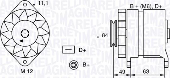 Magneti Marelli 063321044010 - Laturi inparts.fi