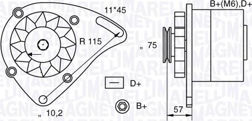 Magneti Marelli 063321067010 - Laturi inparts.fi