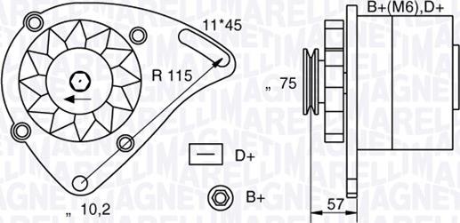 Magneti Marelli 063321000010 - Laturi inparts.fi