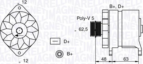 Magneti Marelli 063321191010 - Laturi inparts.fi