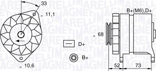 Magneti Marelli 063321154010 - Laturi inparts.fi