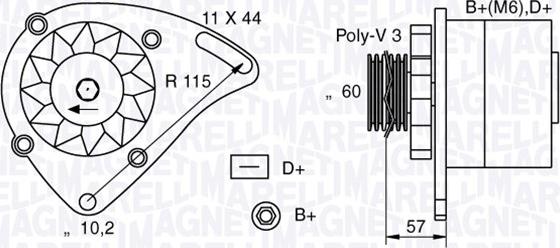 Magneti Marelli 063321173010 - Laturi inparts.fi