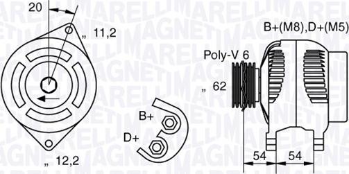 Magneti Marelli 063321858010 - Laturi inparts.fi