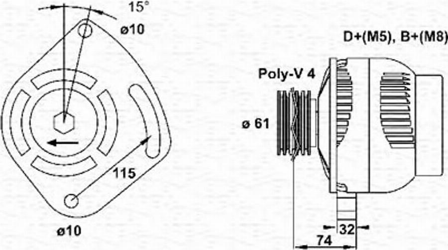 Magneti Marelli 063321863010 - Laturi inparts.fi