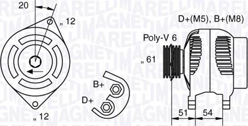 Magneti Marelli 063321862010 - Laturi inparts.fi