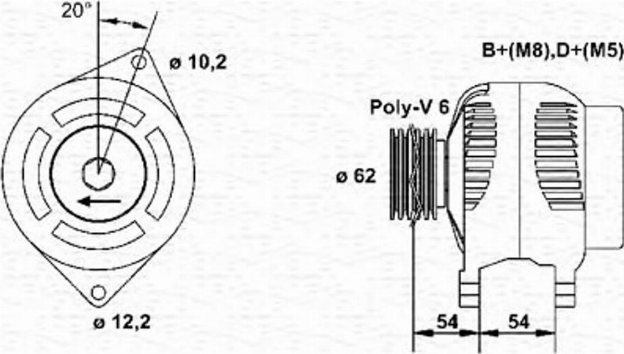 Magneti Marelli 063321809010 - Laturi inparts.fi